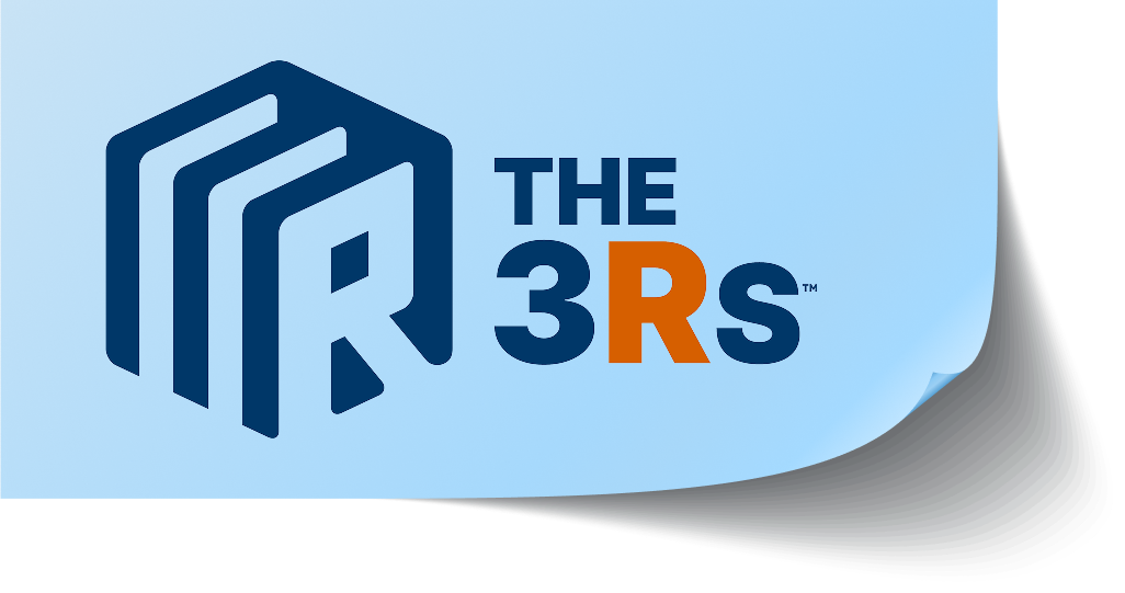 3Rs logo on post it note